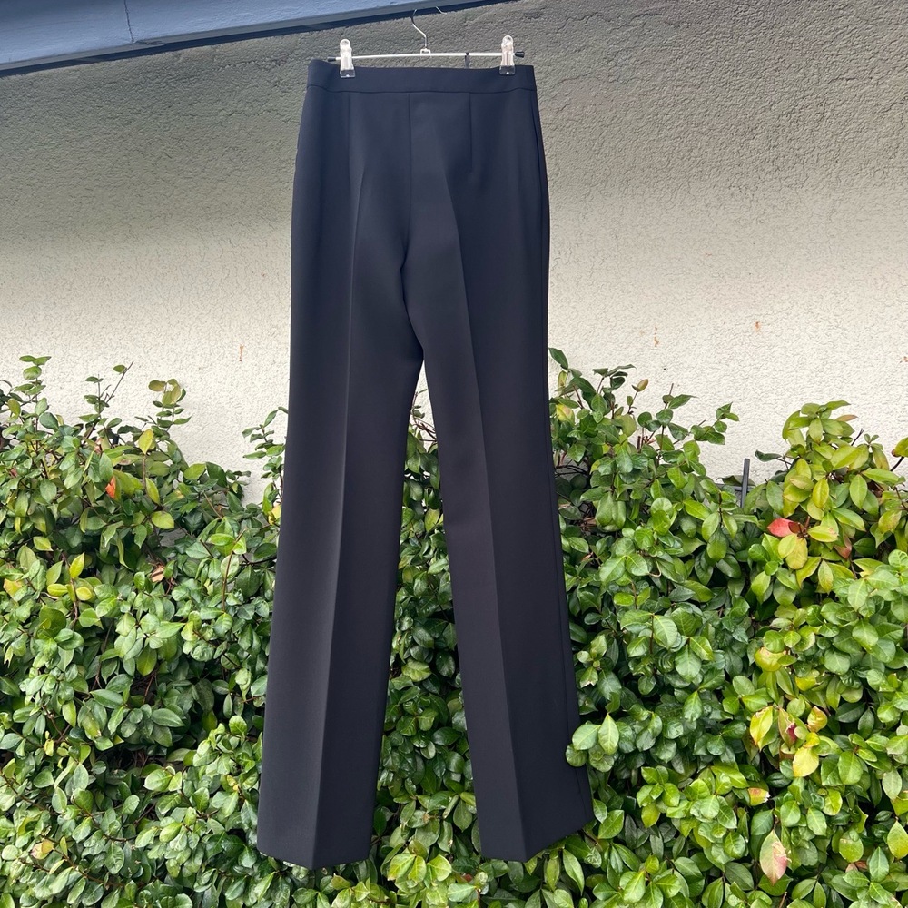 Moschino Couture Crepe Straight-Leg Pants Black Trousers Size 40 US 6 NWT - Picture 6 of 8